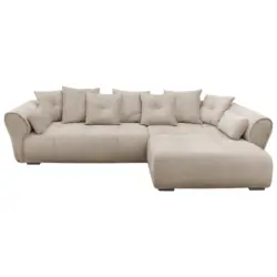 Ecksofa in Chenille Taupe 330/197 cm