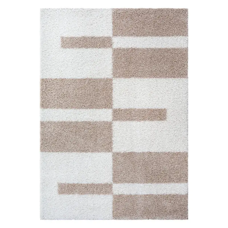 Hochflorteppich 160/230 cm Milano Wei&szlig;, Beige