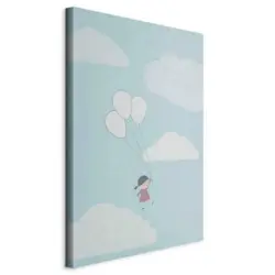 Leinwandbild Abstraktes, Menschen, Wolken, Luftballons 40/60/1,2 cm