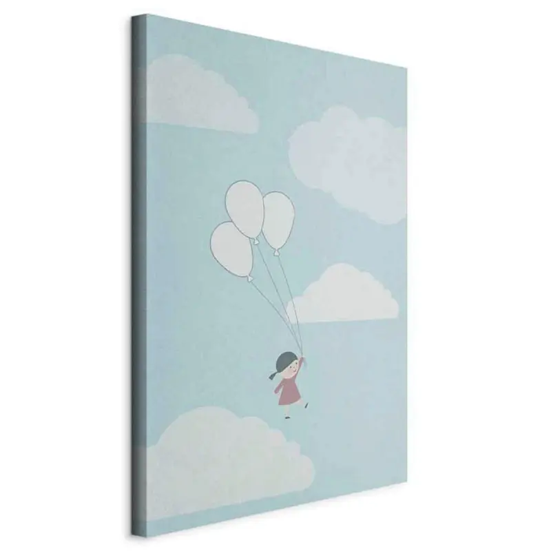 Leinwandbild Abstraktes, Menschen, Wolken, Luftballons 40/60/1,2 cm