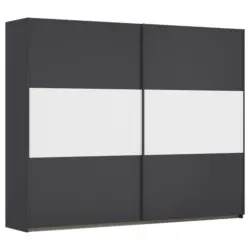 Schwebet&uuml;renschrank in Grau, Wei&szlig;