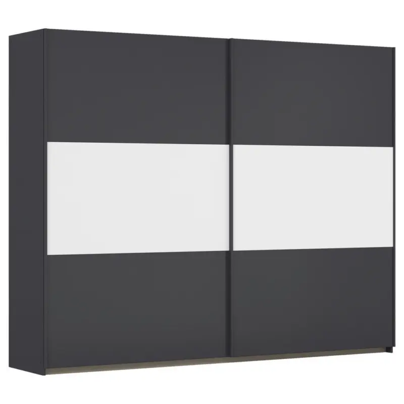 Schwebet&uuml;renschrank in Grau, Wei&szlig;