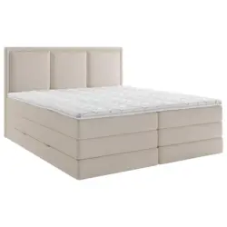 Boxspringbett 200/220 cm in Naturfarben