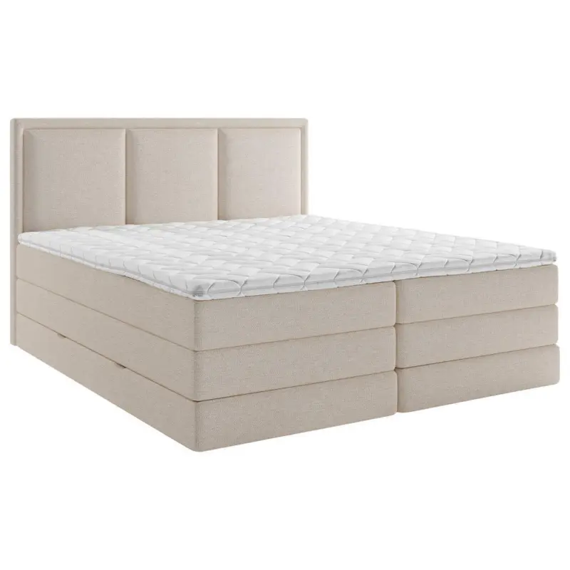 Boxspringbett 200/220 cm in Naturfarben