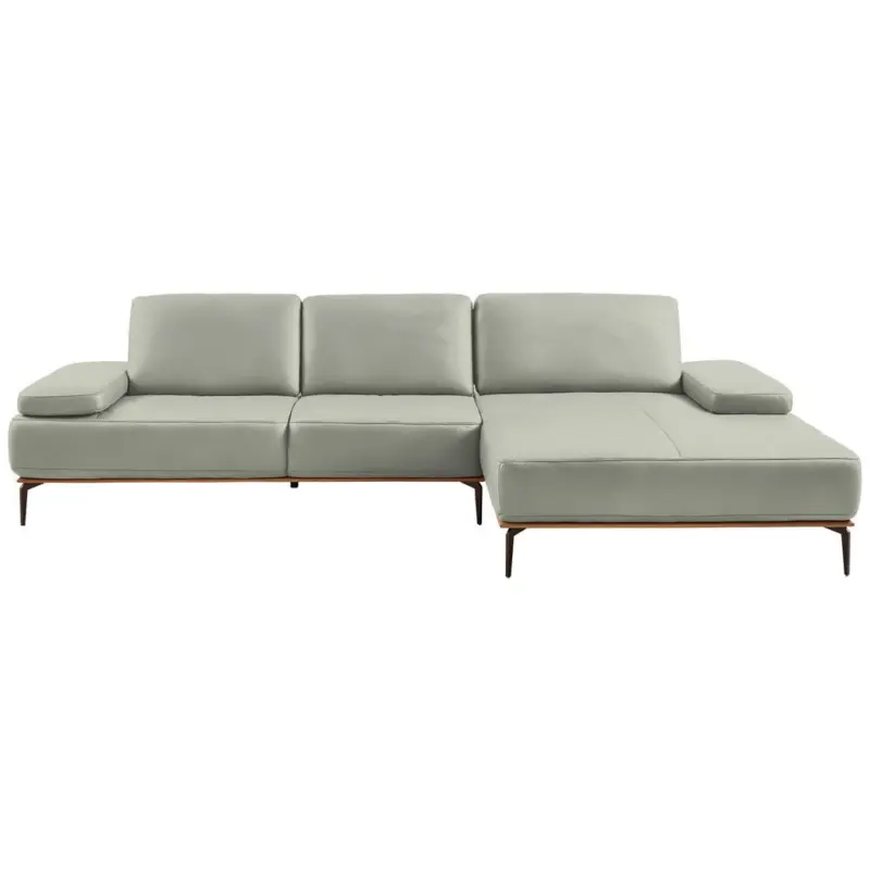 Ecksofa 16580 Sprint in Echtleder Hellgrau 314/176 cm