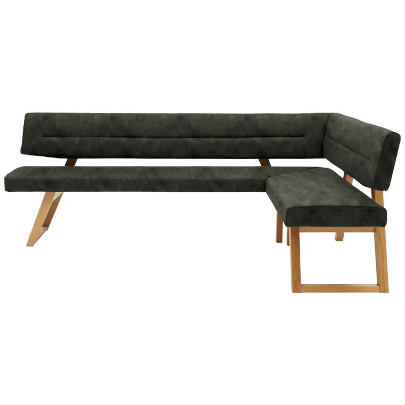 Eckbank 235/155 cm in Dunkelgr&uuml;n