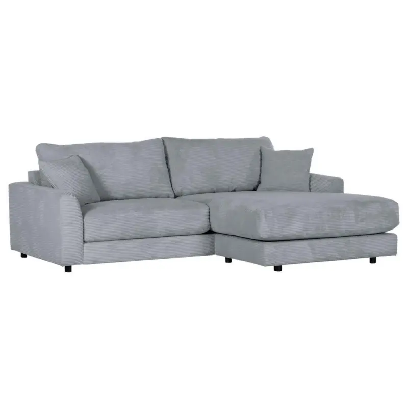 Ecksofa in Cord Grau 240/175 cm