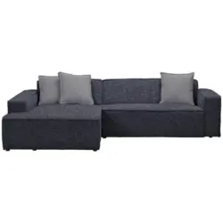 Ecksofa in Chenille Anthrazit 188/280 cm