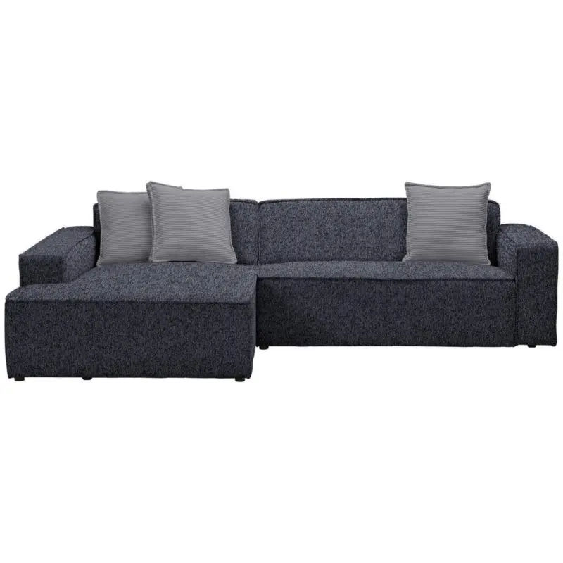 Ecksofa in Chenille Anthrazit 188/280 cm
