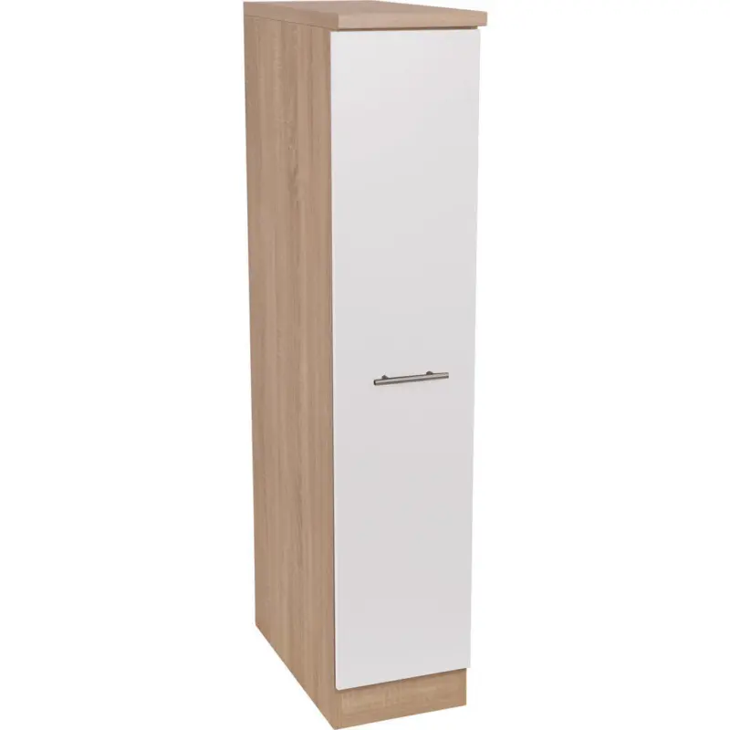 Apothekerschrank 30/144,8/60 cm in Wei&szlig;, Eichefarben