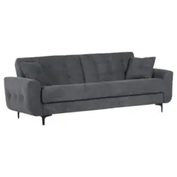 Schlafsofa Morton in Flachgewebe Anthrazit Modern