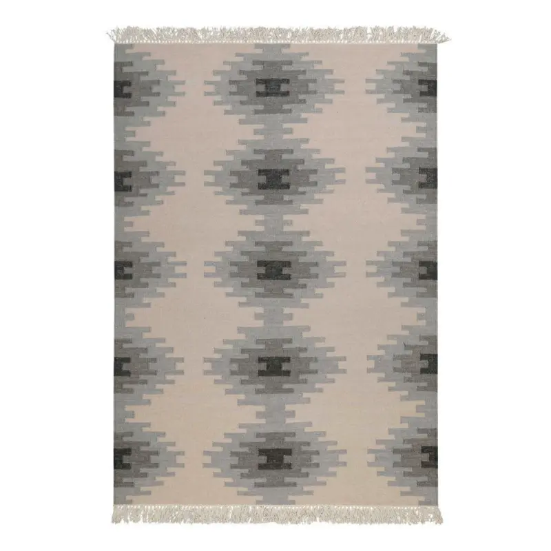 Handwebteppich 140/200 cm Belle Creme, Grau