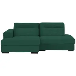 Ecksofa in Cord Waldgr&uuml;n