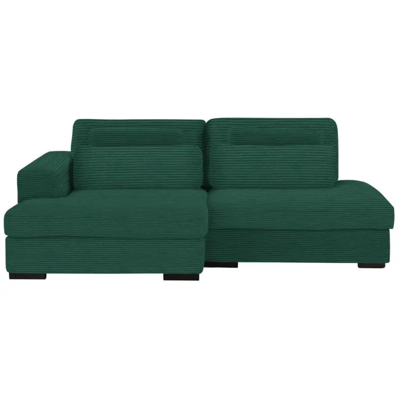 Ecksofa in Cord Waldgr&uuml;n