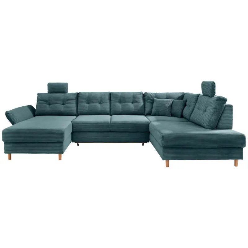 Wohnlandschaft in Cord Petrol