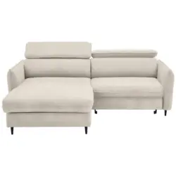Ecksofa in Flachgewebe Beige