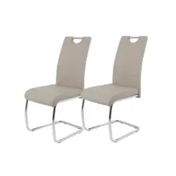 Schwingstuhl-Set 2 St&uuml;ck mit Griff Lederlook