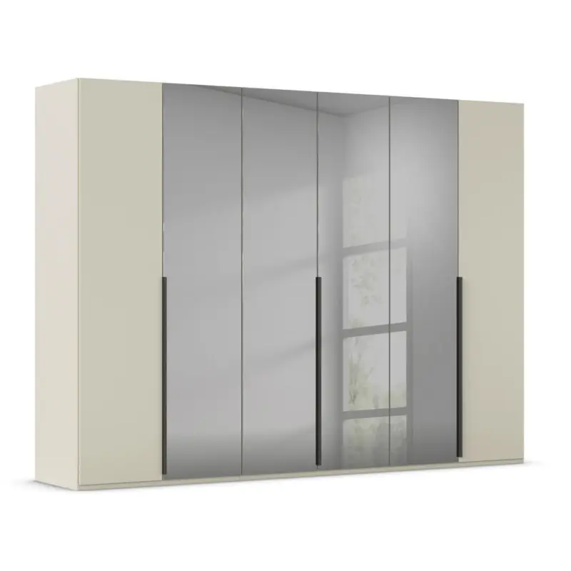 Dreht&uuml;renschrank in Grau, Champagner