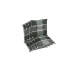 Sesselauflagenset in Grau Karo