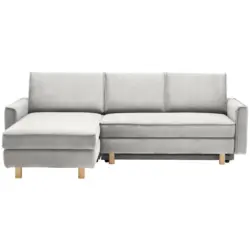 Ecksofa in Chenille Ecru 170/237 cm