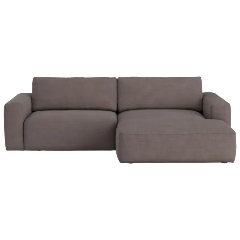 Ecksofa in Webstoff Taupe 283/175 cm