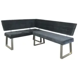 Eckbank 142,5/187 cm in Dunkelgrau