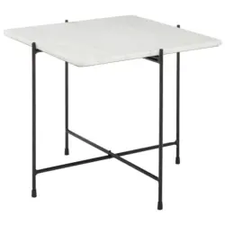 Couchtisch in Metall, Stein 50/50/45 cm