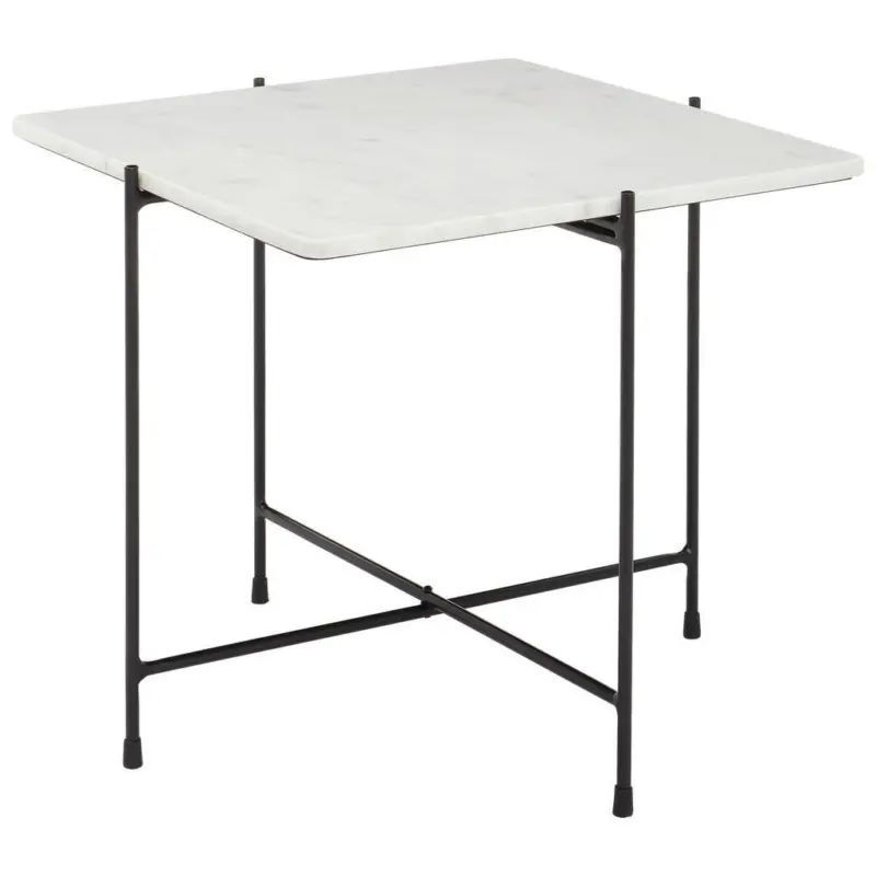 Couchtisch in Metall, Stein 50/50/45 cm