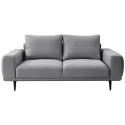 2-Sitzer-Sofa in Webstoff Grau