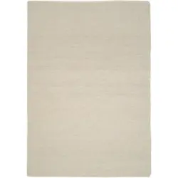 Handwebteppich 90/160 cm Helsinki Naturfarben, Wei&szlig;