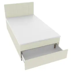Boxbett 120/200 cm in Creme