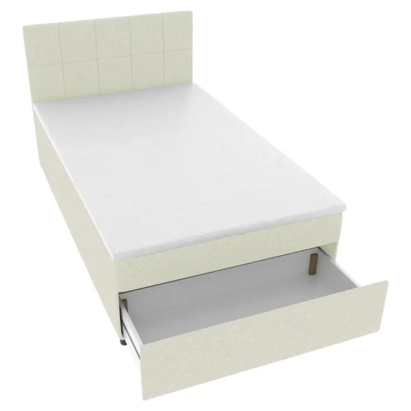 Boxbett 120/200 cm in Creme