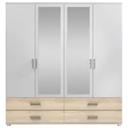 Kleiderschrank in Wei&szlig;, Sonoma Eiche