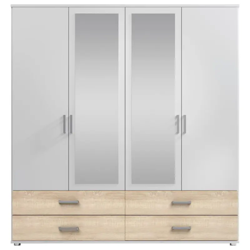 Kleiderschrank in Wei&szlig;, Sonoma Eiche