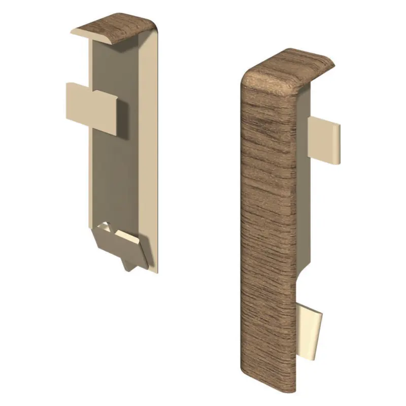 Sockelleistenverbindungsst&uuml;ck Nussbaumfarben, Hellbraun