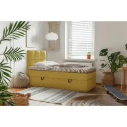 Boxbett 90/200 cm in Senfgelb