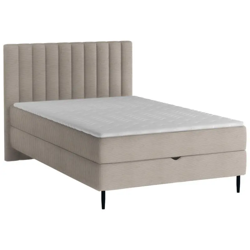 Boxbett 120/200 cm in Taupe