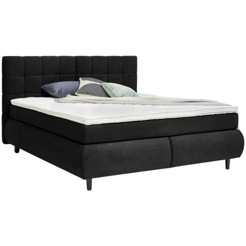 Boxspringbett 180/200 cm in Schwarz