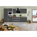 XXXLutz Lauterach - Ihr M&ouml;belhaus bei Bregenz K&uuml;chenblock 335 cm in Grau Hochglanz