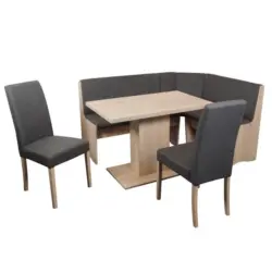 Eckbankgruppe in Textil, Holzwerkstoff Anthrazit, Sonoma Eiche
