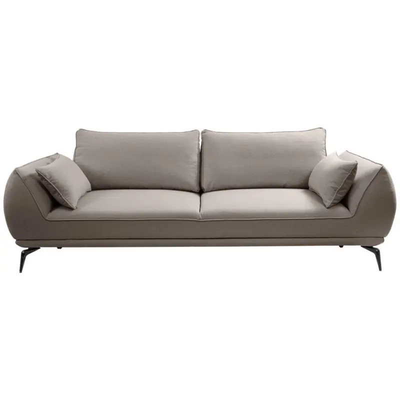 3-Sitzer-Sofa in Webstoff Hellbraun