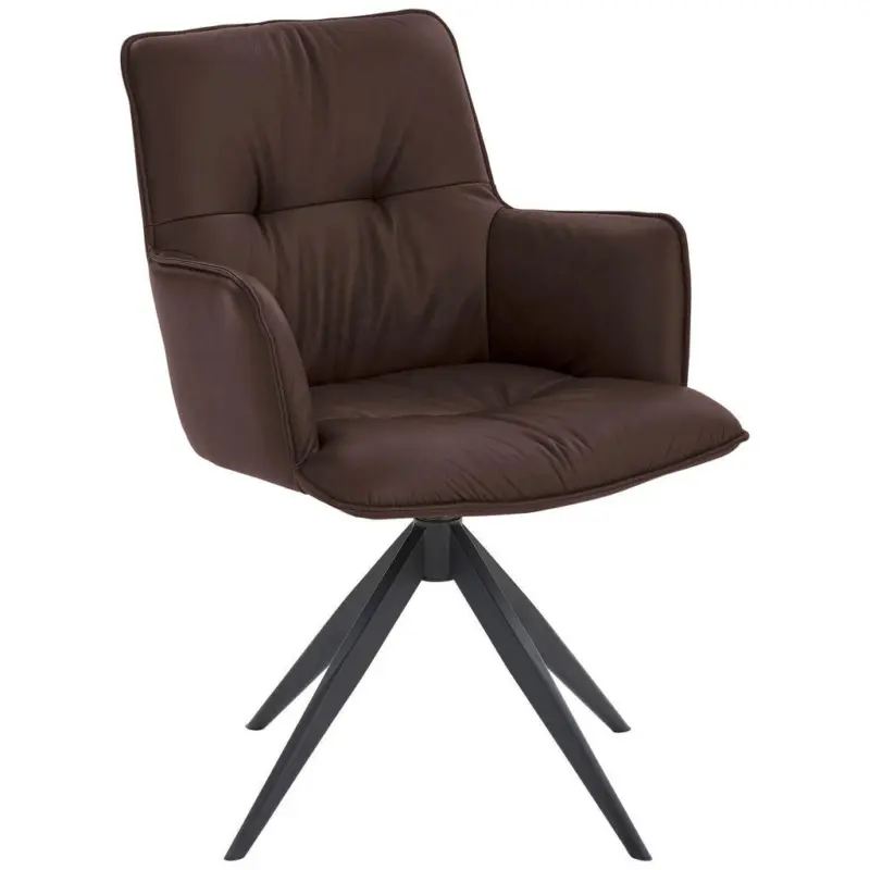 Armlehnstuhl inklusive Armlehnen, Gestellauswahl Echtleder