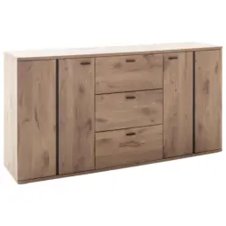 Sideboard Anthrazit, Eichefarben 180/92/44 cm