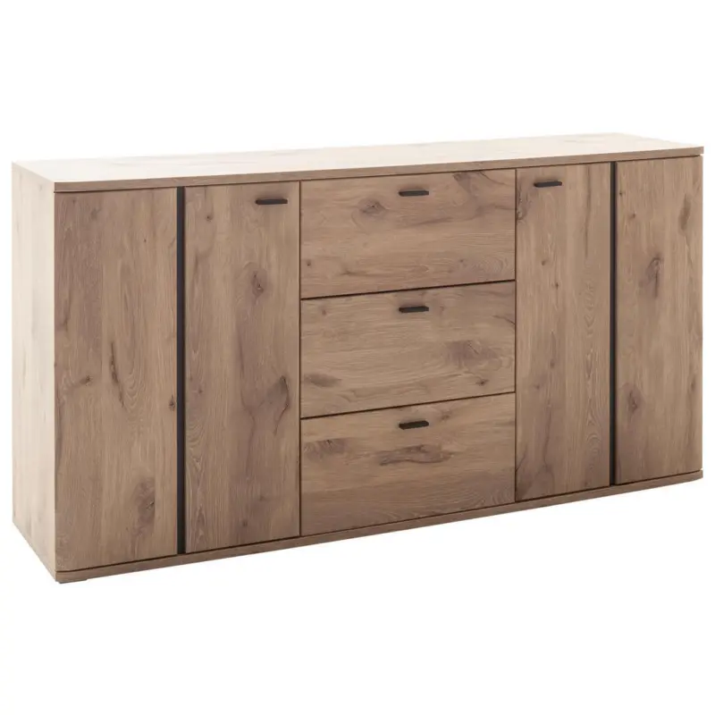 Sideboard Anthrazit, Eichefarben 180/92/44 cm