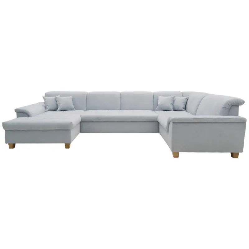 Wohnlandschaft in Mikrofaser Pastellblau