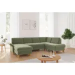 XXXLutz Lauterach - Ihr M&ouml;belhaus bei Bregenz Wohnlandschaft Rochelle E in Flachgewebe Hellgr&uuml;n