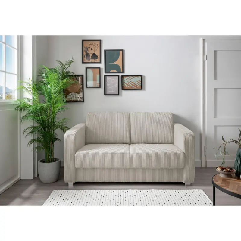 Schlafsofa Mia in Cord Beige