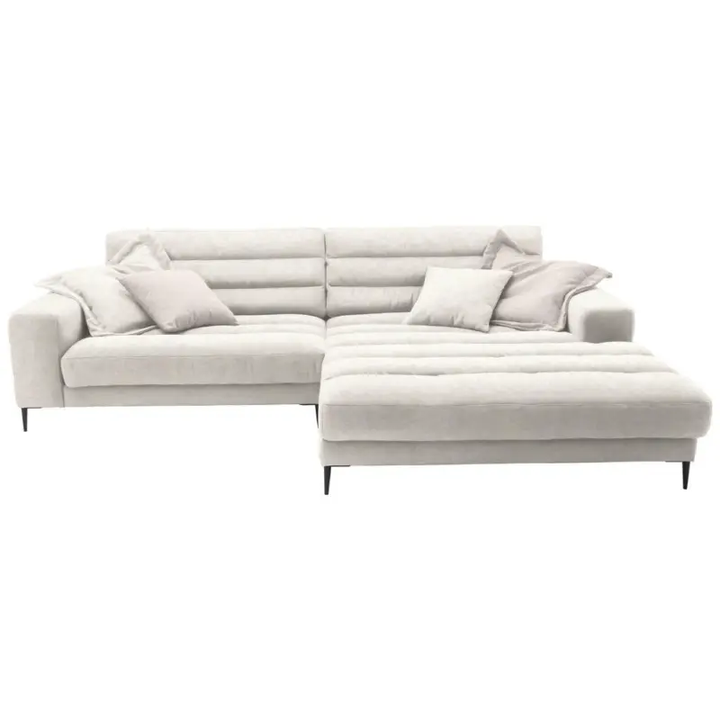 Ecksofa Badia in Flachgewebe Naturfarben 296/207 cm