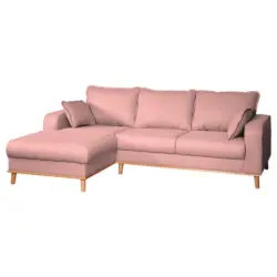 Ecksofa Beata in Mikrofaser Rosa 150/230 cm