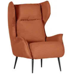 Ohrensessel in Cord Terracotta